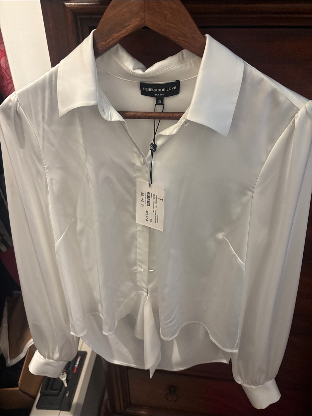 Generation Love Emory front tie Button-Down Shirt xs
